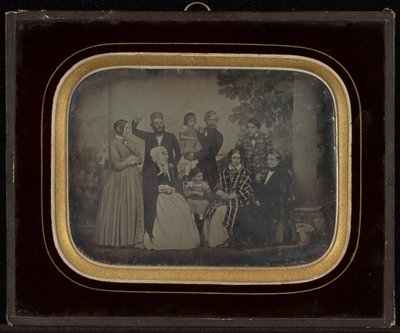 (Ritratto di gruppo di nove membri del Circolo di Eynard-Lullin) da Jean Gabriel Eynard